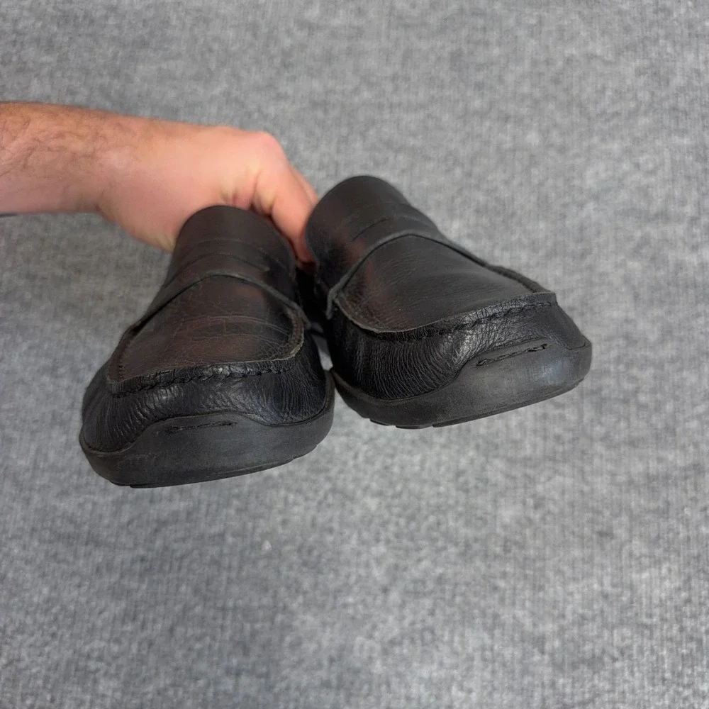 Samuel Hubbard Free Spirit Driving Moc Penny Loafers Mens 13 Black Leather Shoes